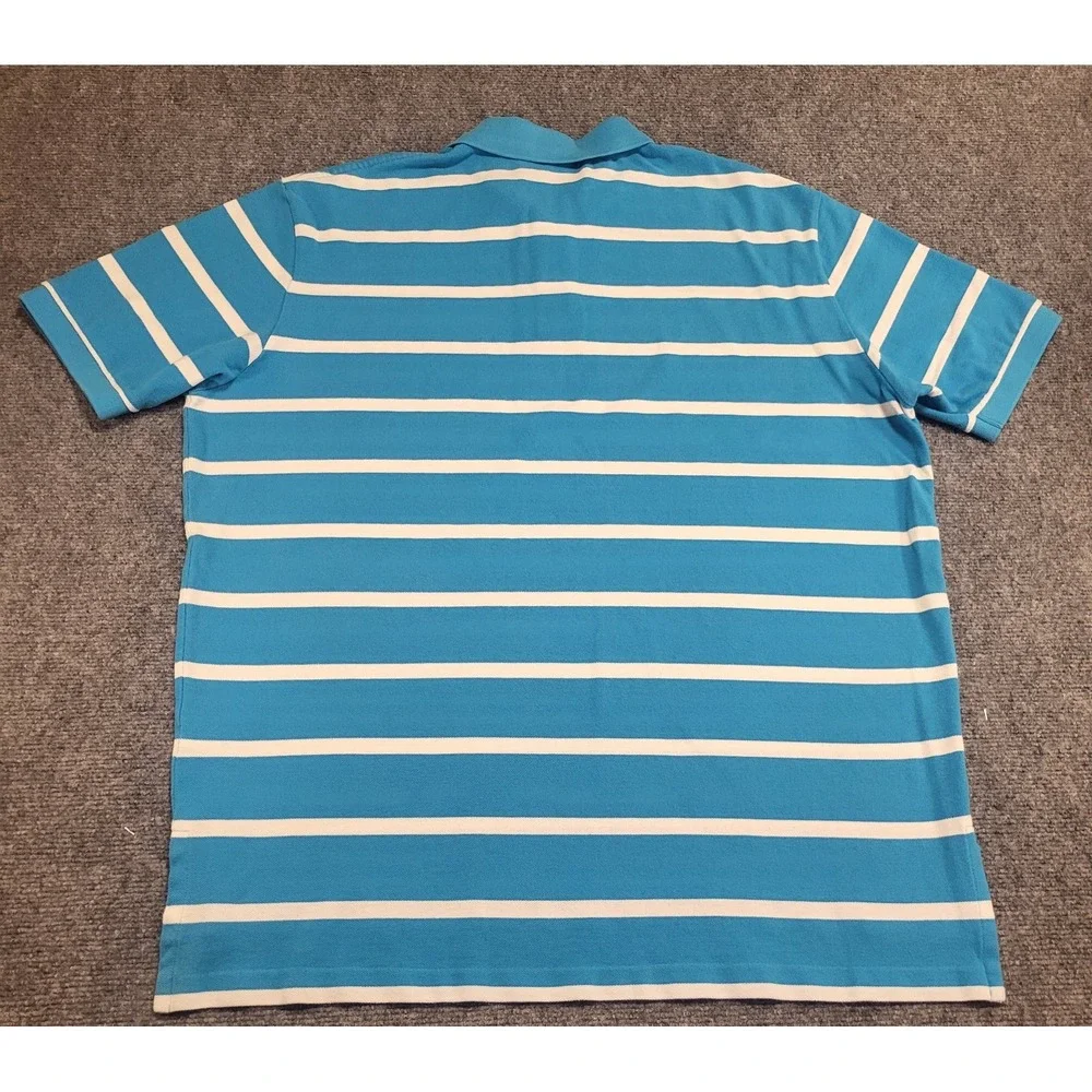 Polo Ralph Lauren Men's Short Sleeve Blue w/White Striped T-Shirt Size XX-Large